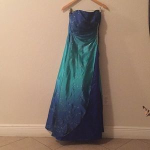 Turquoise/royal blue formal dress